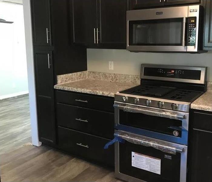 Remodeled kitchen in Fort Worth after fire damage