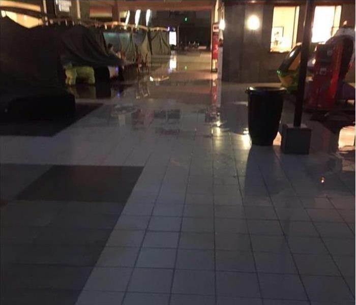 retail building with water damage