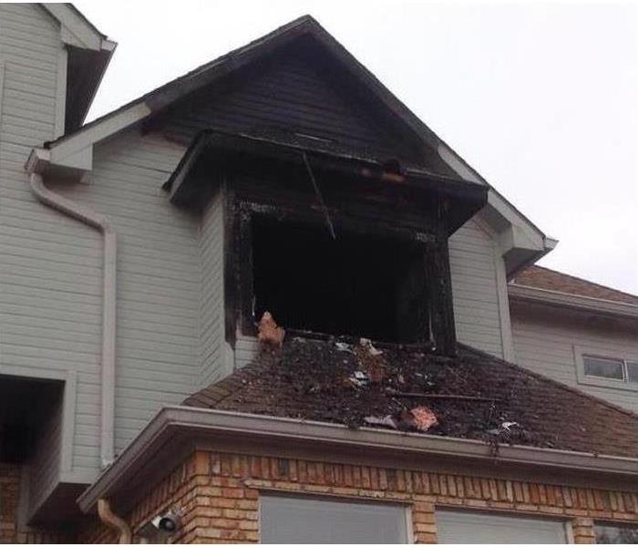 Texas home with fire damage